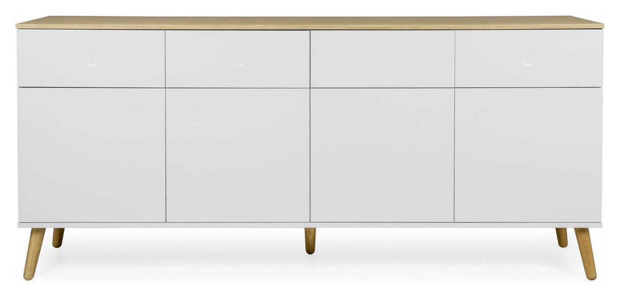 Dot Sideboard 4 doors+4 drawers, Oak/White