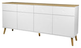 Dot Sideboard 4 doors+4 drawers, Oak/White