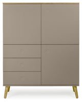 Dot Cabinet - Taupe/Oak