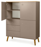 Dot Cabinet - Taupe/Oak