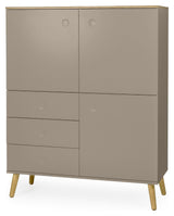 Dot Cabinet - Taupe/Oak