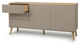 Dot Sideboard 79x162x43 - Taupe/Oak