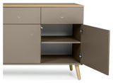 Dot Sideboard 86x192x43 - Taupe/Oak