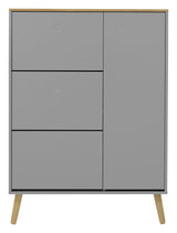 DOT Shoe Cabinet - Oak/Gray