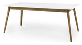 TENZO - Dot Dining Table 180/240x90, Oak, White