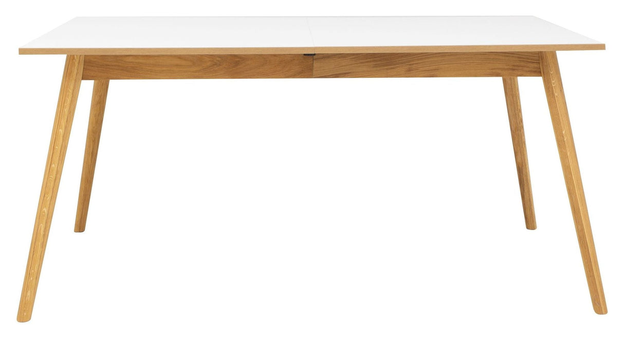 Dot Dining table with pull-out 75x160x90 - White/Oak