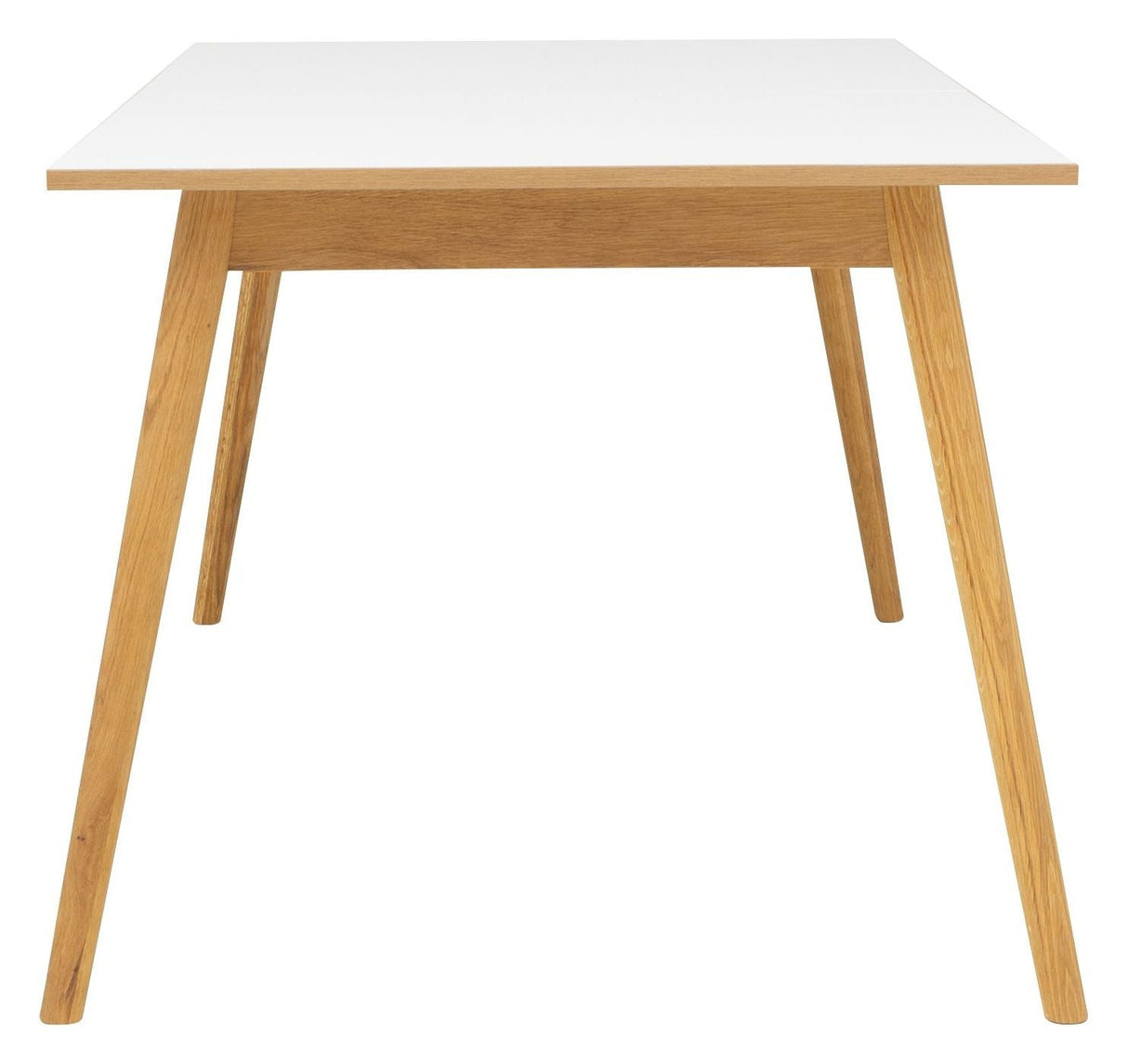 Dot Dining table with pull-out 75x160x90 - White/Oak