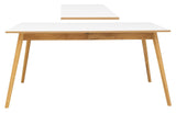 Dot Dining table with pull-out 75x160x90 - White/Oak