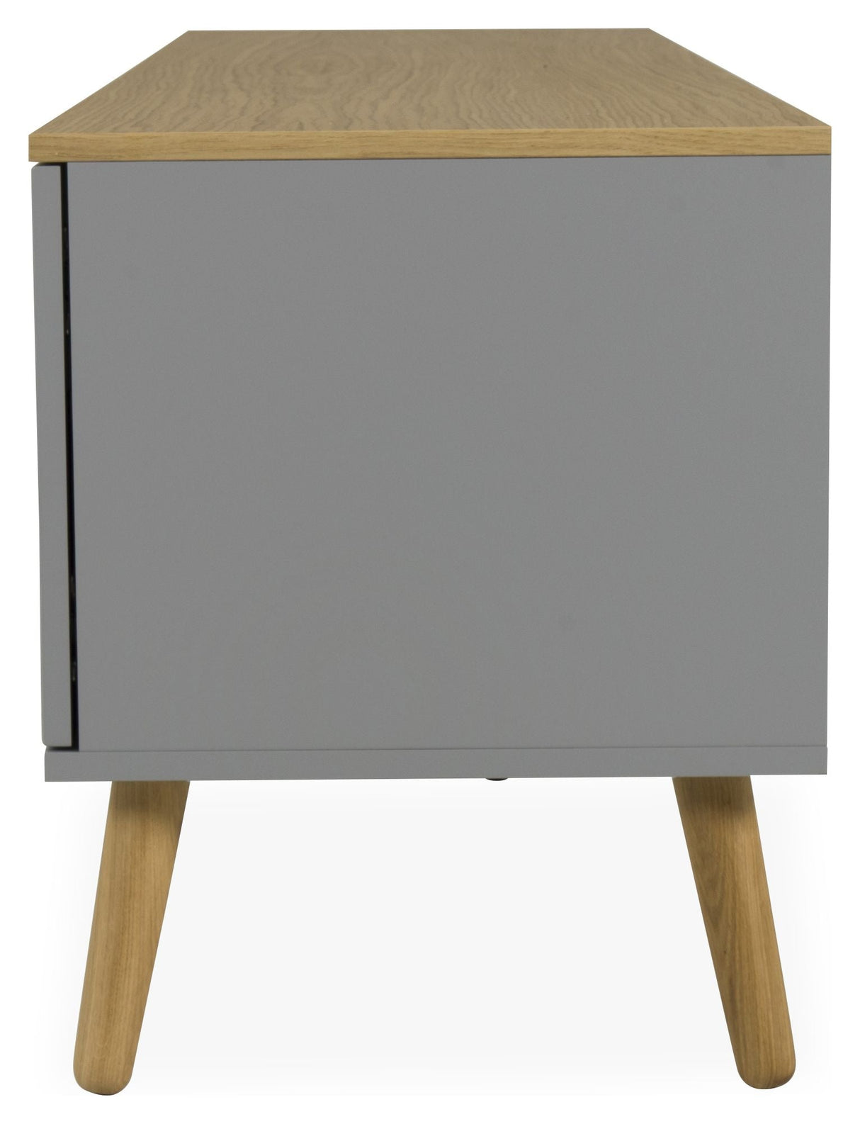 Dot TV Table 2 doors+2 drawers, Oak/Gray