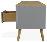 Dot TV Table 2 doors+2 drawers, Oak/Gray