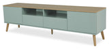 Dot TV Table 2 doors+2 drawers, Oak/Sage