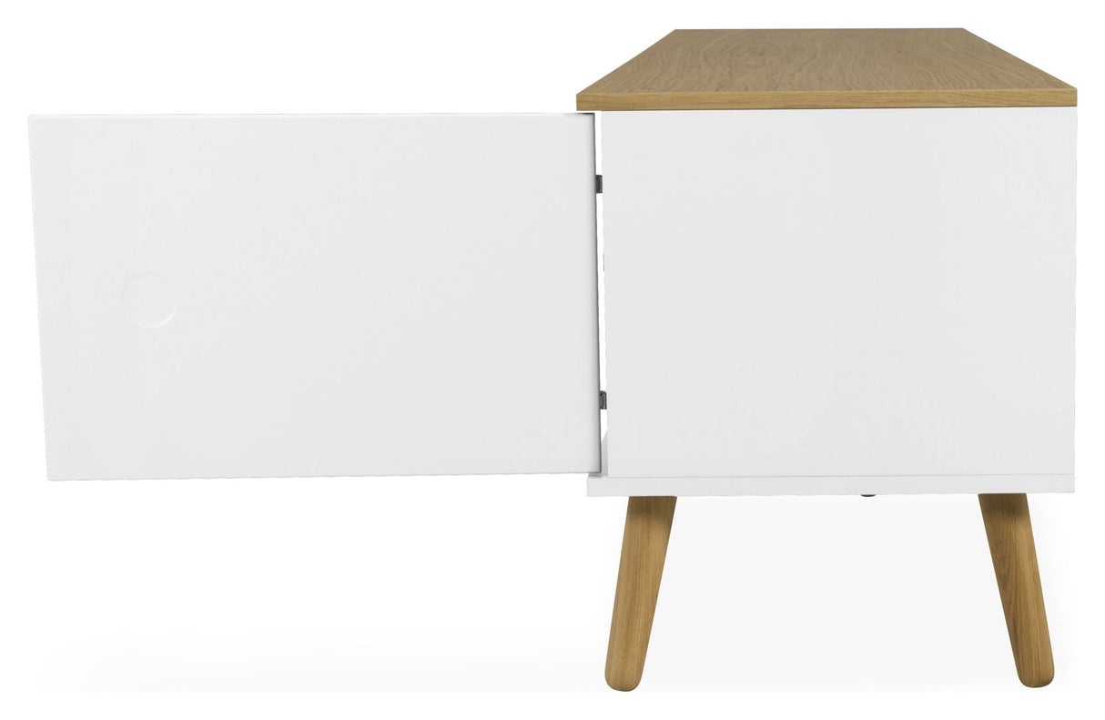 Dot Tv Table 2 Doors+2 Drawers, Oak/White