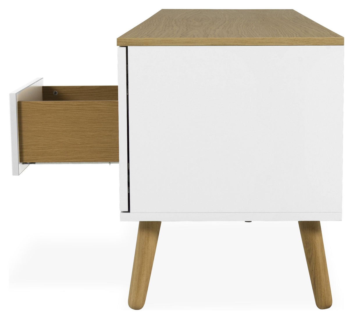 Dot Tv Table 2 Doors+2 Drawers, Oak/White