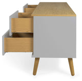 Dot TV Table 4 drawers, Oak/Gray