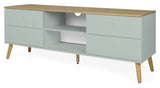 Dot TV Table 4 drawers, Oak/Sage