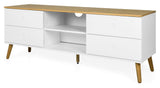 Dot TV Table 4 drawers, Oak/White