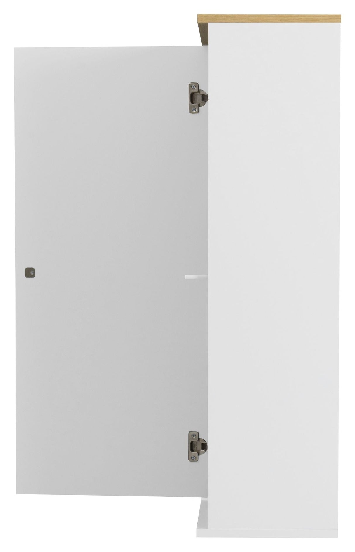 Dot Wall Cabinet 1 Door, White/Oak