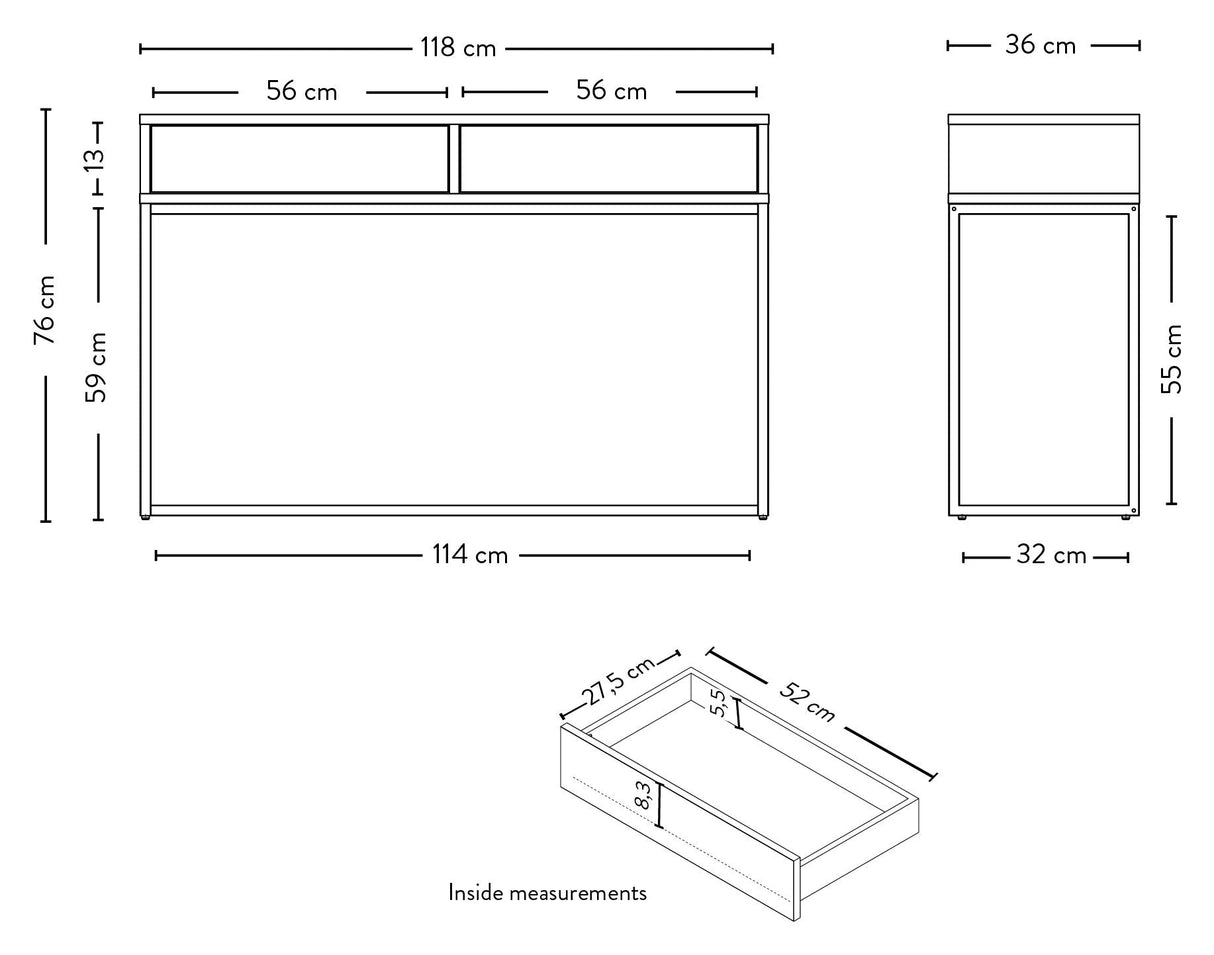 Lipp Console Table 118x76x36 - White