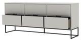 TENZO - LIPP Sideboard with 6 drawers, White