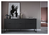 TENZO LIPP Sideboard with 6 drawers, 43x176, Black