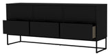 TENZO LIPP Sideboard with 6 drawers, 43x176, Black