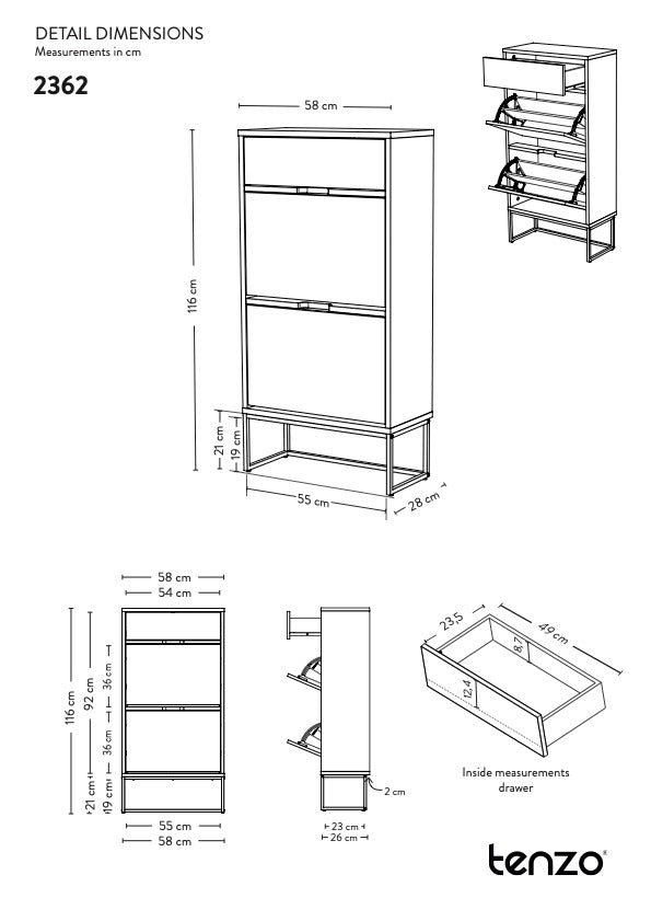 LIPP Shoe cabinet - Matte green