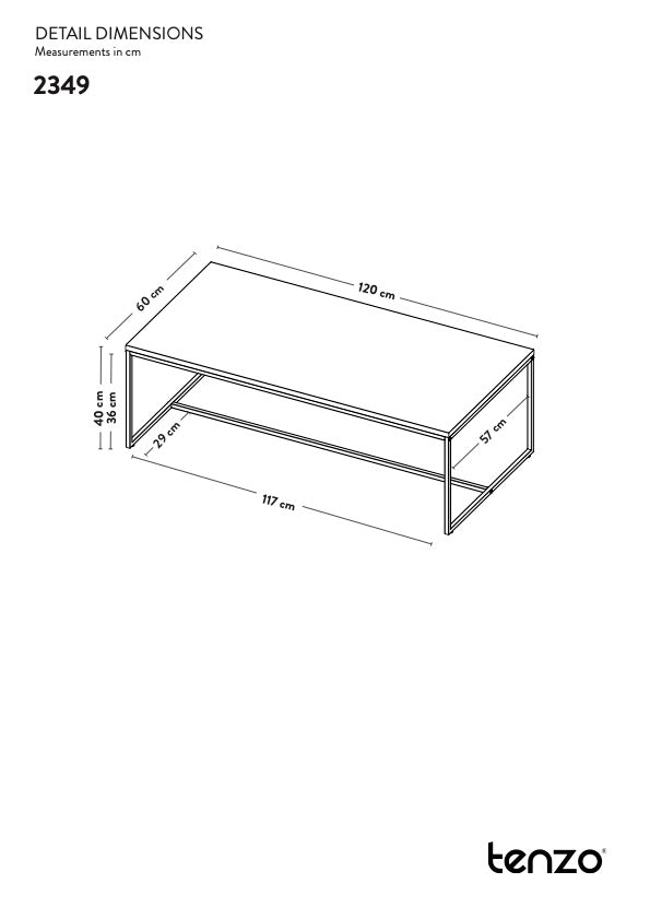 TENZO - LIPP Coffee table, White