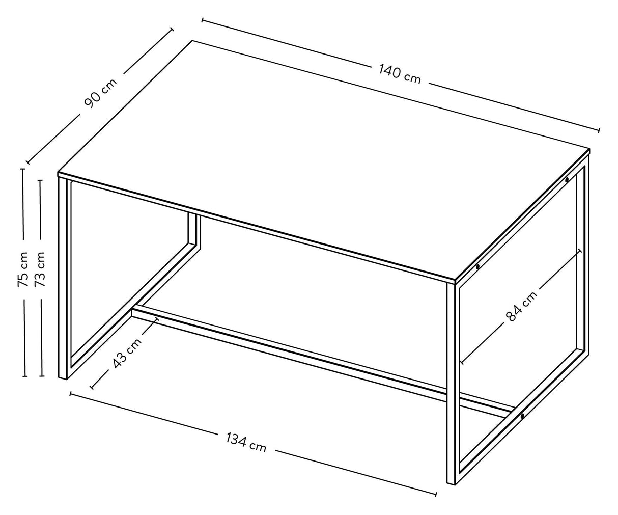 TENZO - LIPP Dining Table, White, 90x140