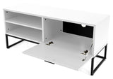 TENZO - Mello TV bench with folding door, White