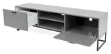 TENZO - Mello TV bench with folding door and drawer, Gray