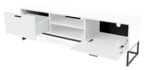 TENZO - Mello TV bench with folding door and drawer, White