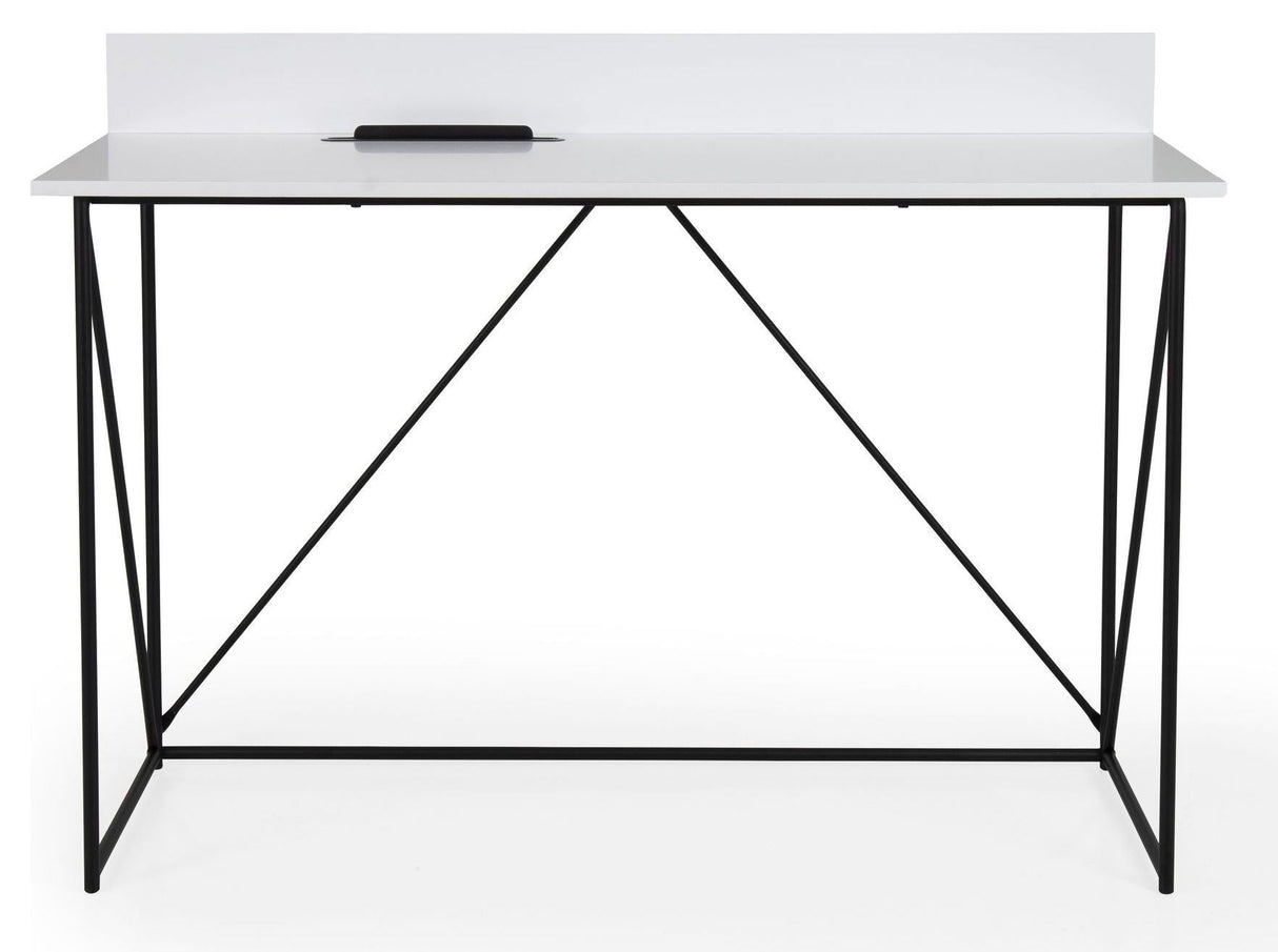 Tenzo Tell Desk, White w. black frame, 120cm