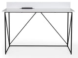 Tenzo Tell Desk, White w. black frame, 120cm