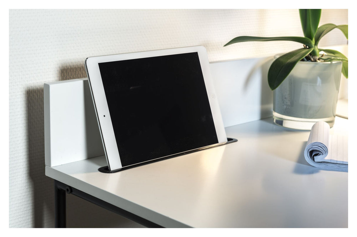 Tenzo Tell Desk, White w. black frame, 120cm