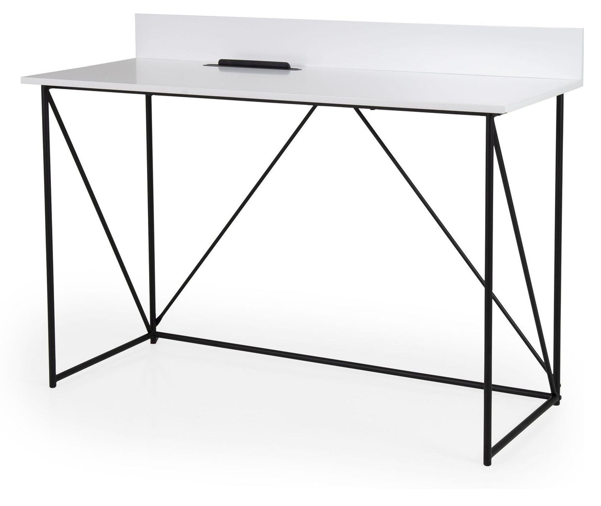 Tenzo Tell Desk, White w. black frame, 120cm