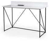 Tenzo Tell Desk, White w. black frame, 120cm