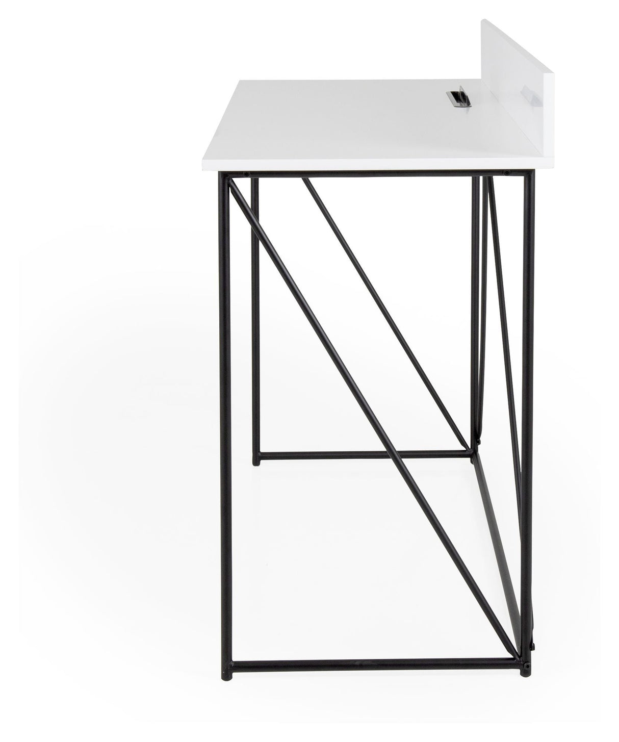 Tenzo Tell Desk, White w. black frame, 120cm