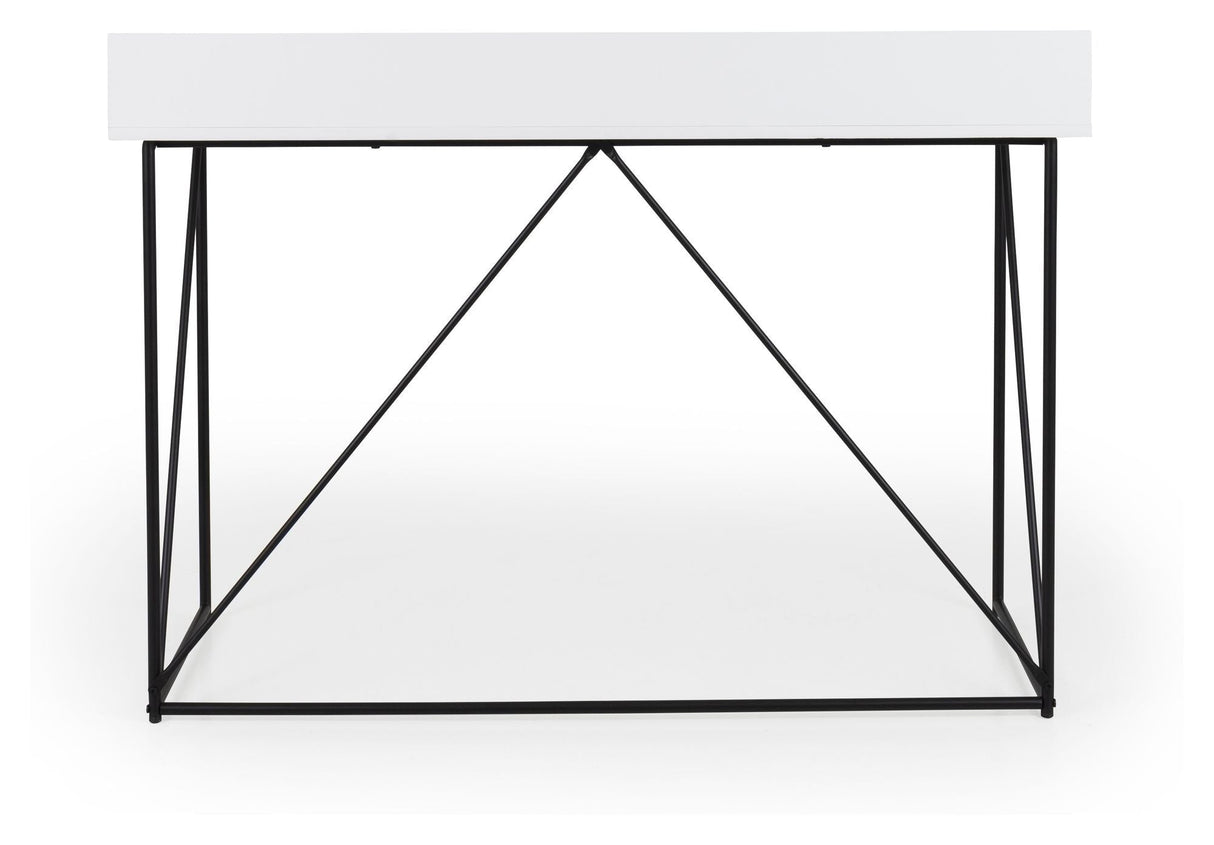 Tenzo Tell Desk, White w. black frame, 120cm