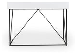 Tenzo Tell Desk, White w. black frame, 120cm