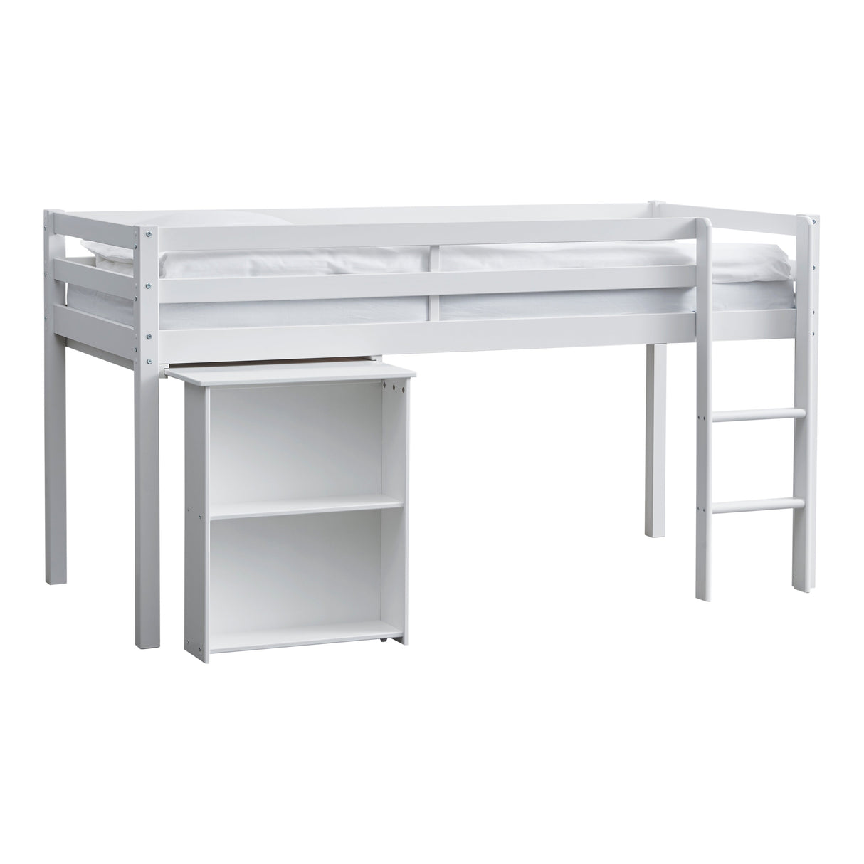 THUKA Nordic Extractable Desk w/2 shelves, White