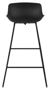 Tina Barstool with cushion, Black Plastic