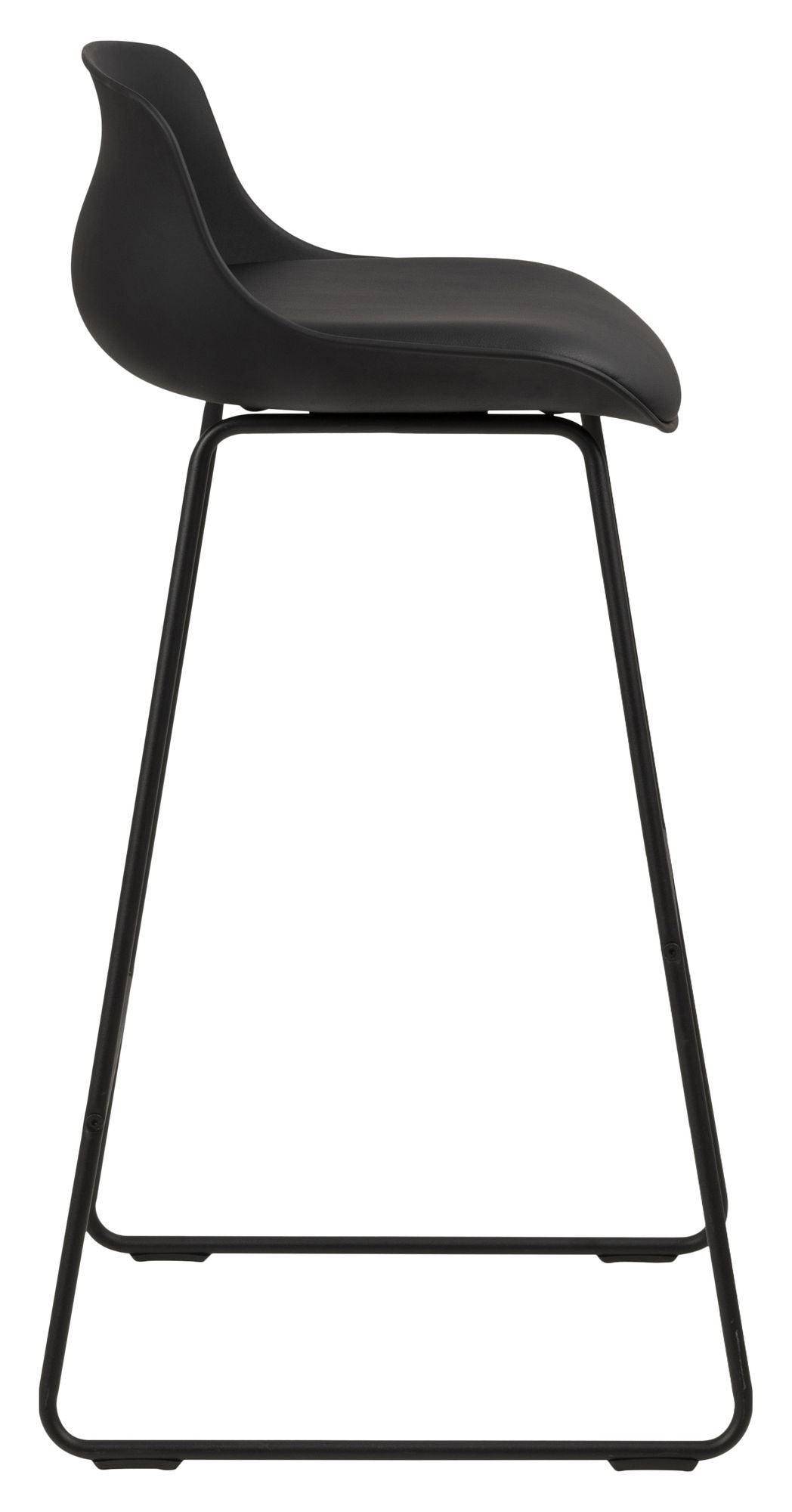 Tina Barstool with cushion, Black Plastic