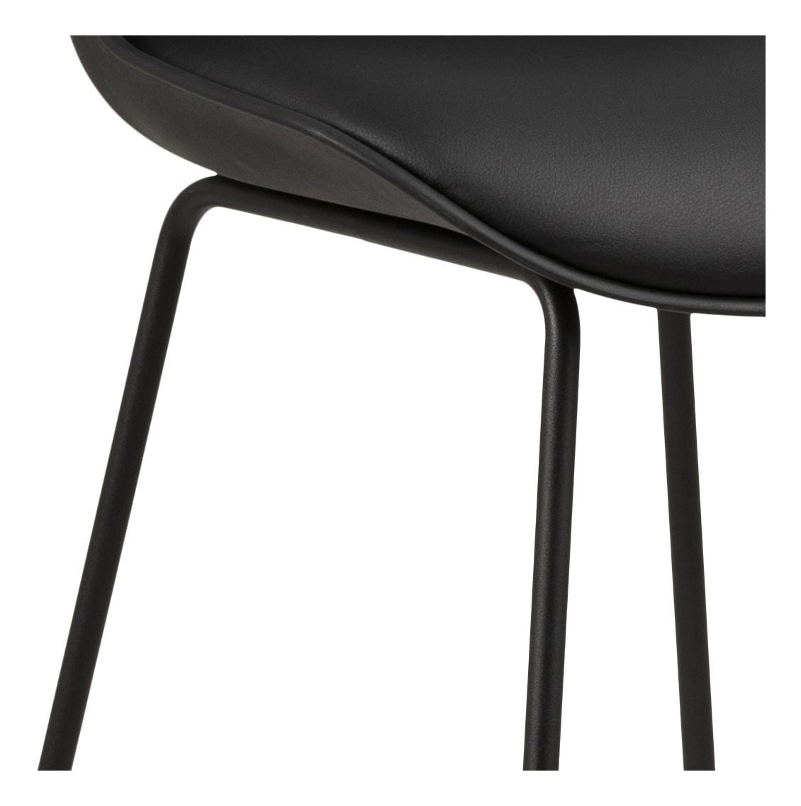 Tina Barstool with cushion, Black Plastic