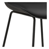 Tina Barstool with cushion, Black Plastic