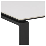 Toftdal Coffee Table Set, White Acrylic Glass Ceramic/Matte Black