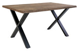 Toulon Dining table with wavy edge, Smoked oiled Oak, 140x95