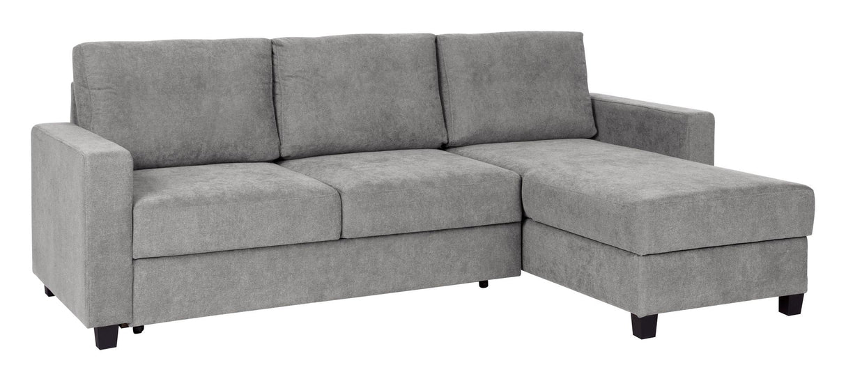 Trieste 2-pers. Sofa with chaise longue, right - Light gray