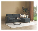 Trieste 2-pers. Sofa with chaise longue, right - Dark gray