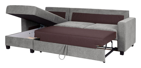 Trieste 2-pers. Sofa with chaise longue, left - Light gray