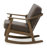 Dixon Swing Chair, Dark Brown Aniline Leather